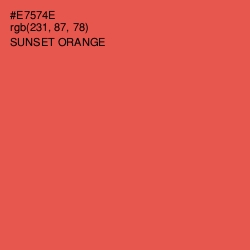 #E7574E - Sunset Orange Color Image